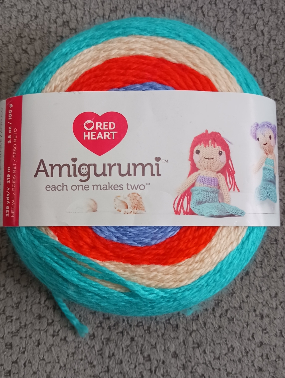 Red Heart Amigurumi Mermaid Sirena Makes Two